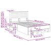 vidaXL Bed Frame with Drawer Grey Sonoma 135 x 190 cm Engineered Wood