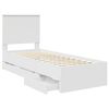 vidaXL Bed Frame with Drawer White 75 x 190 cm Engineer Wood