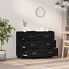 vidaXL Sideboard Black 100x40x75 cm Solid Wood Pine