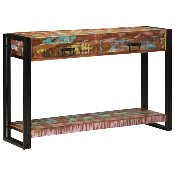 vidaXL Console Table Multicolour 120 x 33 x 75 cm Solid Reclaim Wood