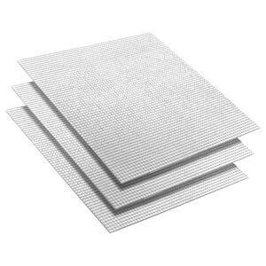 vidaXL Mirror Mosaic Tile Geometric 3 pcs Silver 30 x 30 cm Glass