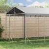 vidaXL Outdoor Dog Kennel with Roof Silver 3x6x2.5 m Galvanised Steel