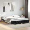 vidaXL Bed Frame with Drawers without Mattress Black 200x200 cm