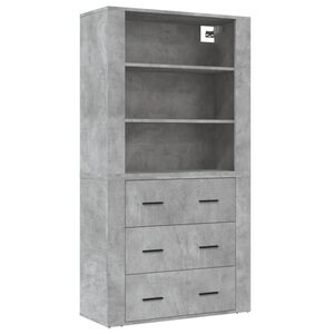 vidaXL Highboard Concrete Grey Engineered Wood