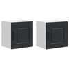 vidaXL Dishwasher Panel Kalmar 2 pcs Black Engineered Wood