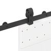vidaXL Sliding Door Hardware Kit 200 cm Steel Black