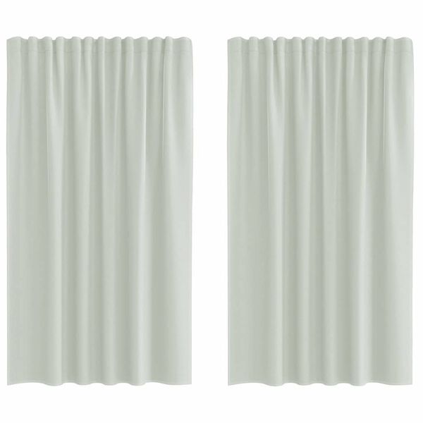vidaXL Voile Curtains with Rod Pockets 2 pcs Light Grey