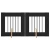 vidaXL Dog Gate with Stands 2 pcs Black Oak 60 x 60 cm Engineered Wood
