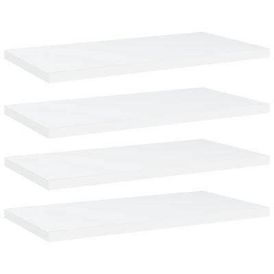 vidaXL Bookshelf Boards 4 pcs White 40x20x1.5 cm Engineered Wood