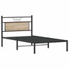 vidaXL Bed Frame without Mattress Sonoma Oak 107x203 cm Engineered Wood