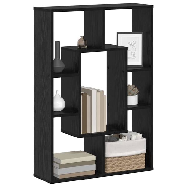 vidaXL Book Cabinet Black Oak 63 x 20 x 90 cm Engineered Wood