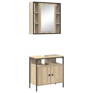 vidaXL Bathroom Furniture Set 2 pcs Brown 60 x 30 x 60 cm