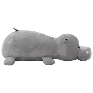 vidaXL Hippo Cuddly Toy Plush Grey