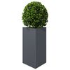 vidaXL Garden Planter Anthracite Triangular 50x43x75 cm Steel