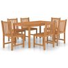vidaXL Garden Dining Set | Warm Teak | Solid Teak Wood | Durable