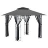 vidaXL Gazebo with Sidewalls Anthracite 300x300x270 cm Steel