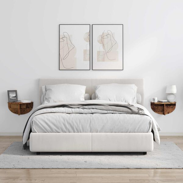 vidaXL Wall Shelf Old Wood 38 x 19 x 19 cm Engineered Wood