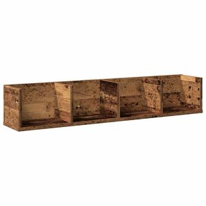vidaXL CD Wall Shelf Old Wood 100x18x18 cm Engineered Wood
