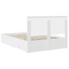 vidaXL Bed Frame with Headboard White 140 x 190 cm Engineered Wood