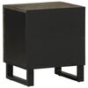 vidaXL Bedside Cabinet Black 40x33x46 cm Solid Wood Mango