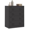 vidaXL Sideboard Black 67x39x83 cm Steel