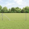 vidaXL Fence with Post Silver 0.6 x 10 m Steel
