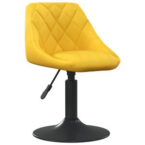 vidaXL Bar Stool Mustard Yellow Velvet