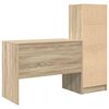 vidaXL Desk with Drawer 2 pcs Sonoma Oak