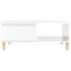 vidaXL Coffee Table High Gloss White 90x50x36.5 cm Engineered Wood