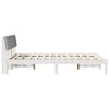 vidaXL Bed frame White and light grey 140 x 200 cm Solid pine wood