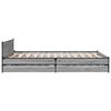 vidaXL Bed Frame with Drawers without Mattress Grey Sonoma 135x190 cm Double