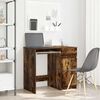 vidaXL Desk Smoked Oak 86x49x76 cm Engineered Wood