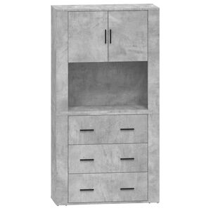 vidaXL Highboard Concrete Grey Engineered Wood