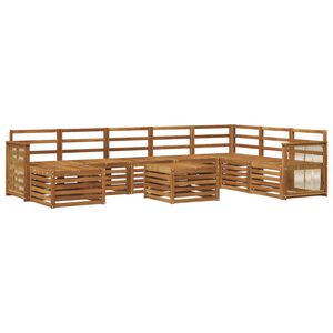 vidaXL Outdoor Sofa Set 7 pcs Natural Solid Acacia Wood