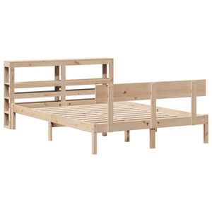 vidaXL Bed Frame without Mattress 140x190 cm Solid Wood Pine