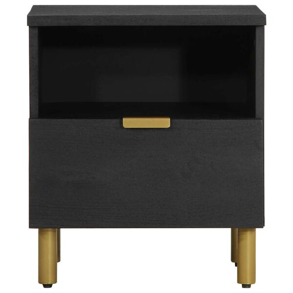 vidaXL Bedside Cabinet Black 40x33x46 cm Engineered Wood