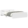 vidaXL Bed Frame without Mattress White 140x190 cm