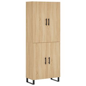 vidaXL Highboard Sonoma Oak 69.5x34x180 cm Engineered Wood