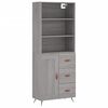 vidaXL Highboard Grey Sonoma 69,5x34x180 cm Engineered Wood