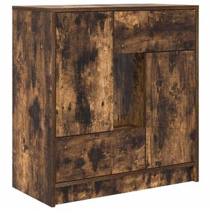 vidaXL Sideboard with Drawers and Doors Smoked Oak 70.5x34x74.5 cm
