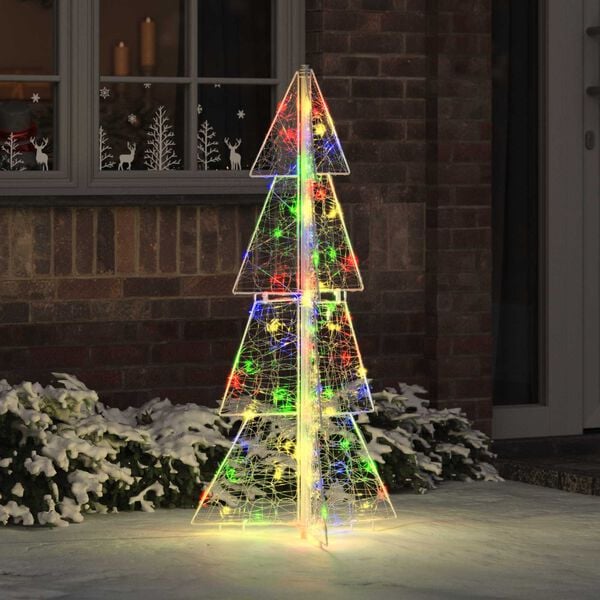 vidaXL Christmas Tree with 100 LEDs Multicolour 120 cm Acrylic