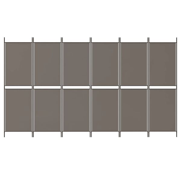 vidaXL 6-Panel Room Divider Anthracite 300x220 cm Fabric