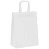 vidaXL Paper Bags 50 pcs with Handles White 21x11x28 cm