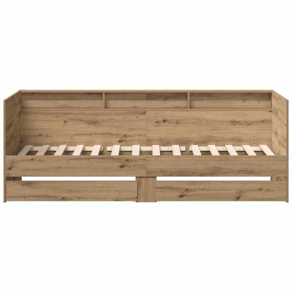 vidaXL Daybed with Headboard Artisan Oak 100 x 200 cm Engineered Wood
