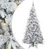 vidaXL Artificial Hinged Christmas Tree White 210 cm PE and PVC