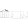 vidaXL Outdoor Dog Kennel with Roof Silver 6x6x2,5 m Galvanised Steel