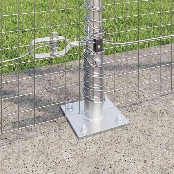vidaXL Fence Post Silver 50 x 1.5 m (25 x 25 mm mesh) Steel