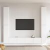 vidaXL 6 Piece TV Cabinet Set White Engineered Wood