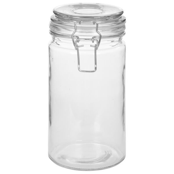 vidaXL Storage Jars with Clip Closure 6 pcs 1000 ml