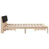 vidaXL Bed frame Brown and black 135 x 190 cm Solid pine wood